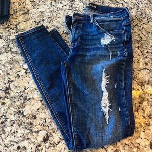 Express ripped skinny jeans